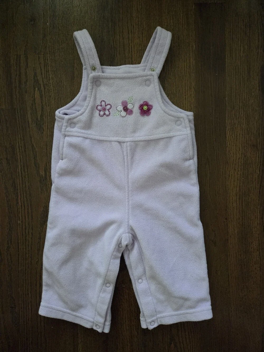 Carters Girls 6M Light Purple Fleece Overalls